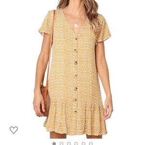 NWOT Small Never worn. Button down cotton dress